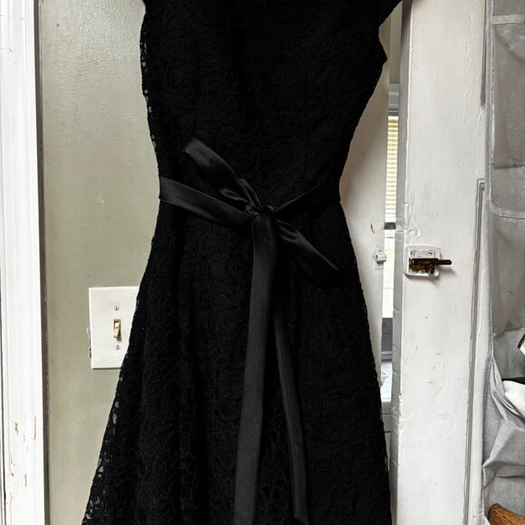 Elegant Morilee by Madeline Gardner Black Lace Dress - Picture 2 of 6